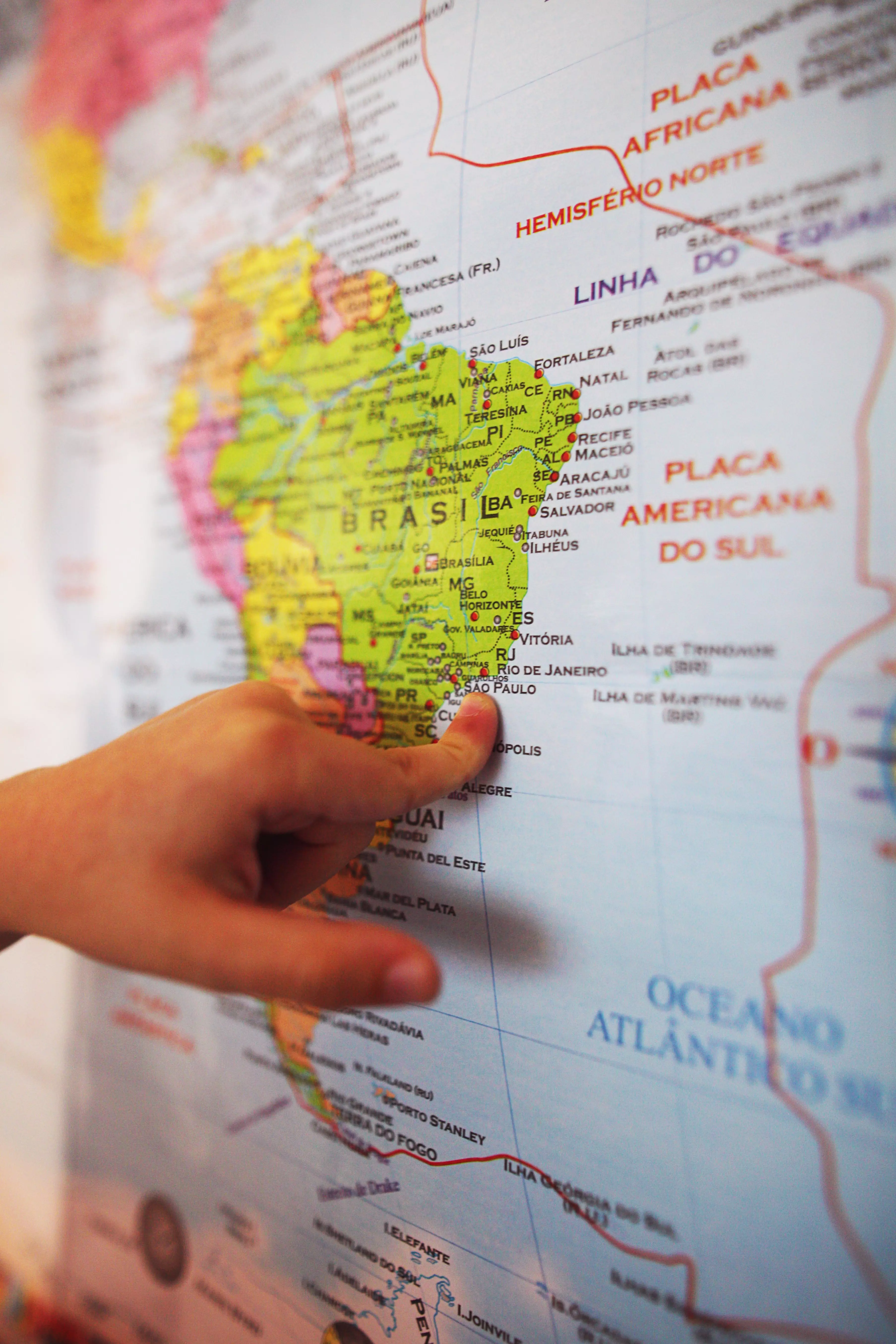 Foto de mapa do Brasil.
